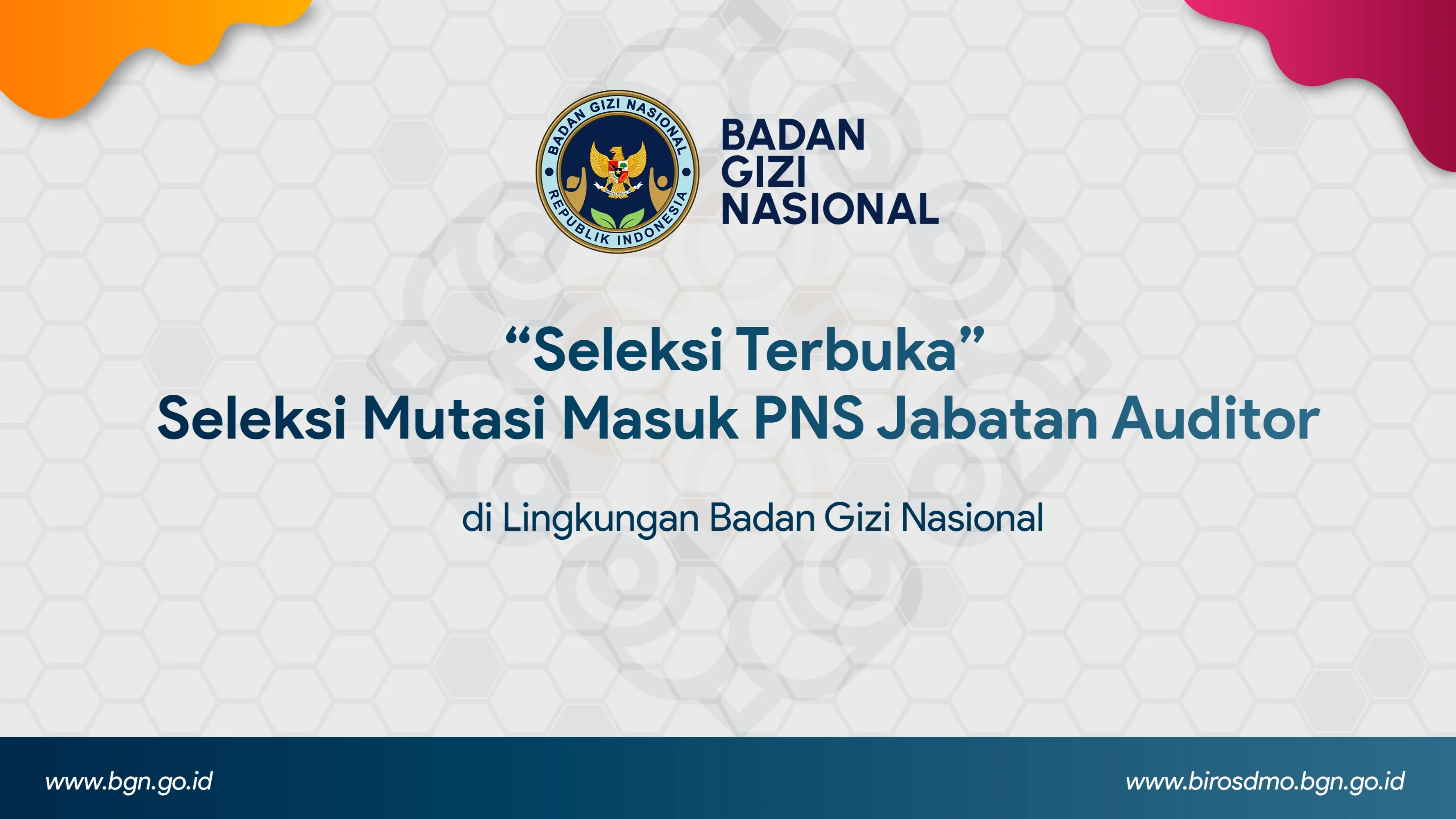 picture-Seleksi Terbuka - Seleksi Mutasi Masuk PNS Jabatan Auditor di Lingkungan Badan Gizi Nasional Labuhanbatu